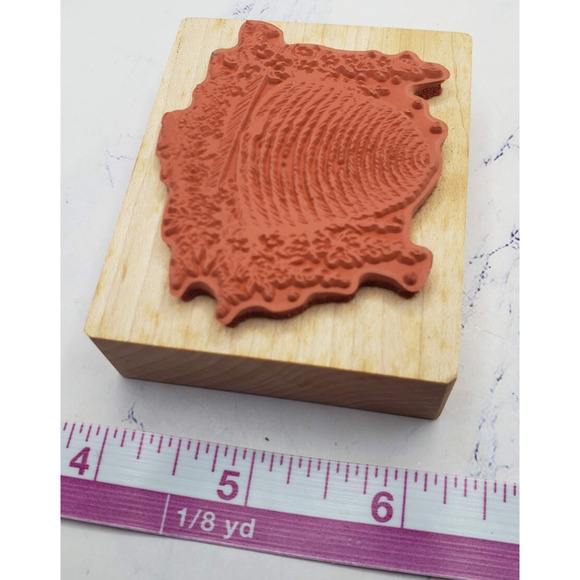 PSX Wood Mounted Rubber Stamp F-1730 Nature Bee Hive w/Flowers - Picture 7 of 7